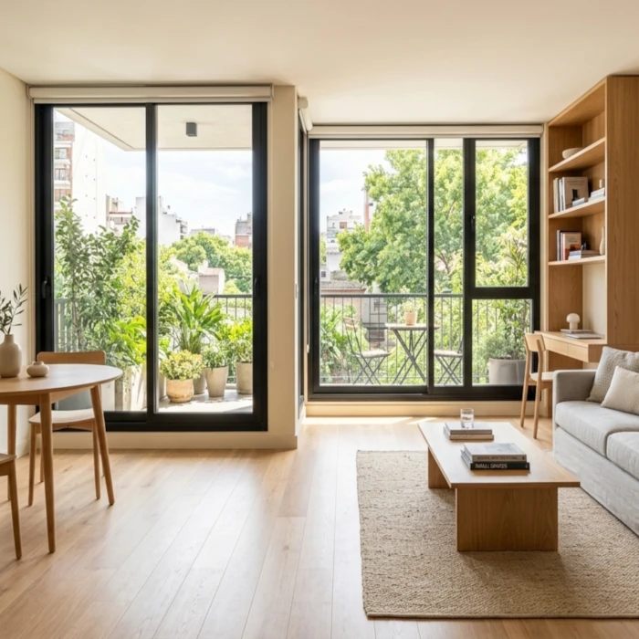Tips para diseñar espacios pequeños con mobiliario funcional y luz natural - Base Studio.